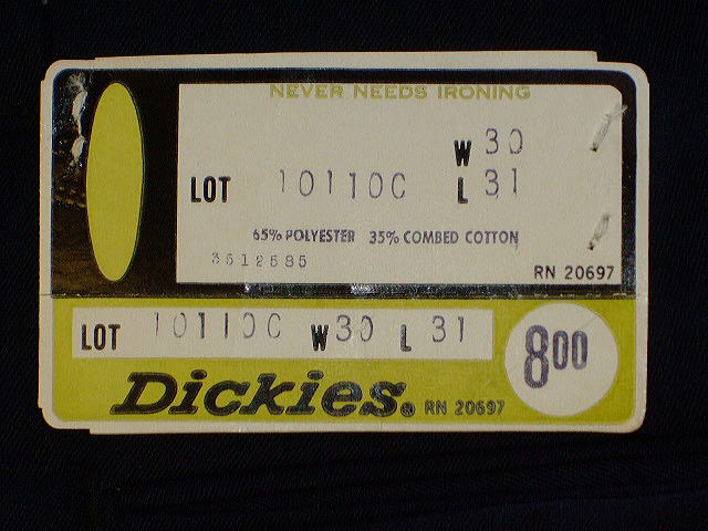 DICKIES LOT 10110 C DARKBLUE 65%POLYESTER 35%COMBED COTTON